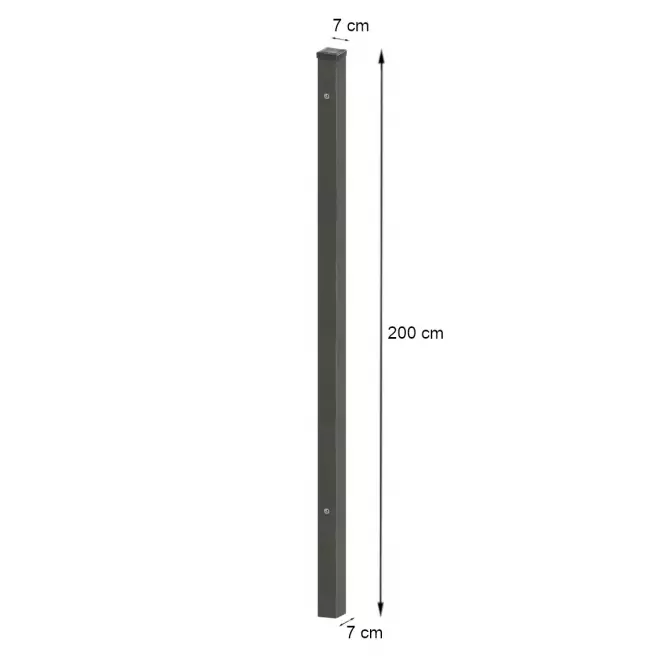 Bránový stĺp 70x70 pozink + RAL 7016