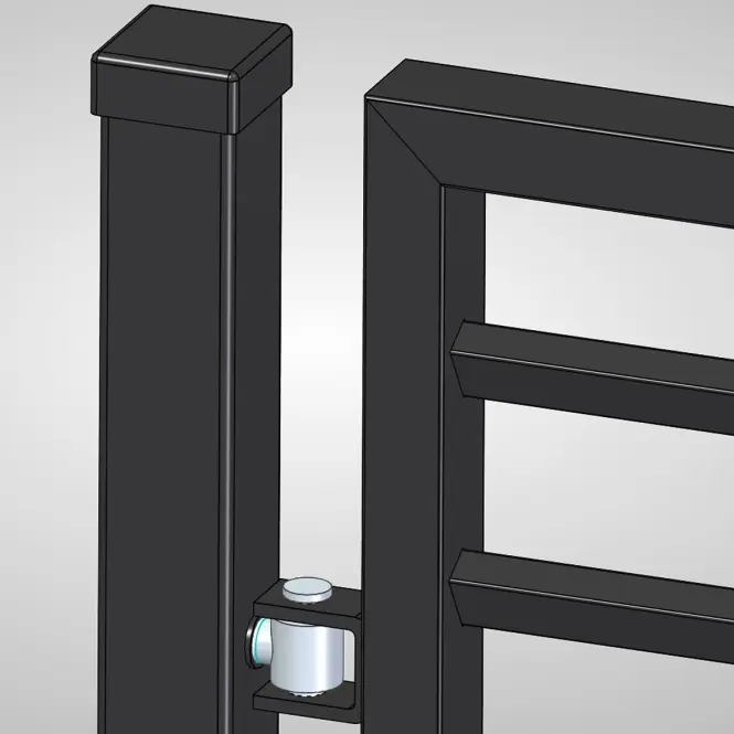 Stĺpik k bráne s nitovacou maticou 70x70 mm x 2 m ZN+RAL7016 štruktúra