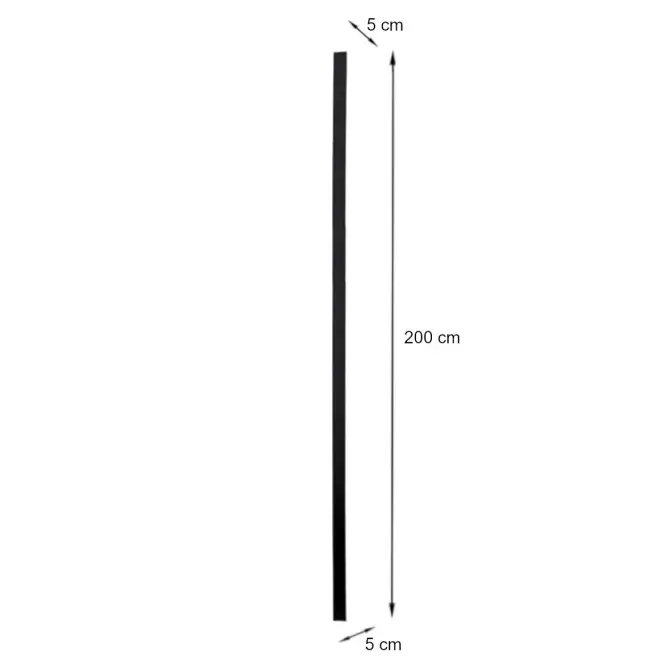 Plotový stĺpik 50x50 mm lakovaný ZN+RAL9005