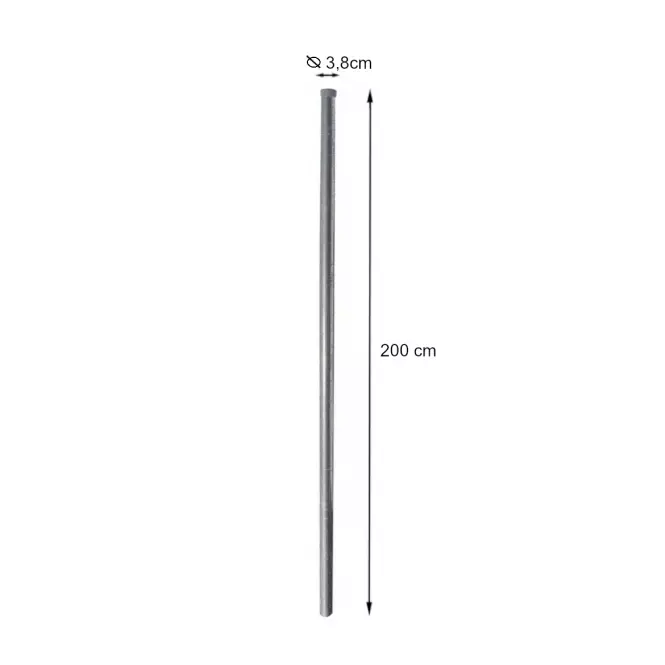 Stĺpik okrúhly 2000 x38 mm  pozink 7027226,2