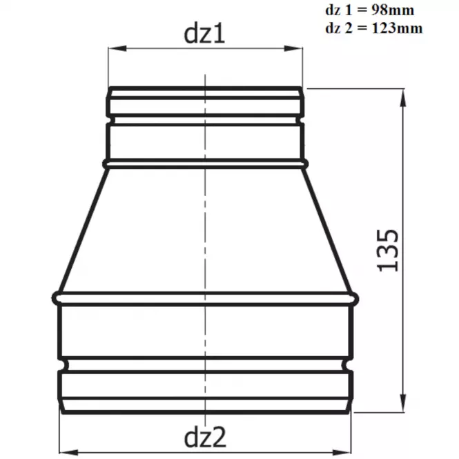 Redukcia RDS125/100-OC,2