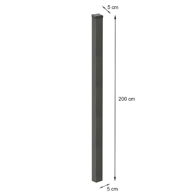 Plotový stĺpik 50x50 (2,00) + RAL7016