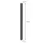 Plotový stĺpik 50x50 mm x 2 m ZN+RAL7016 štruktúra,2