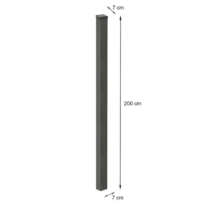 Bránový stĺpik  70X70 ZN+RAL7016