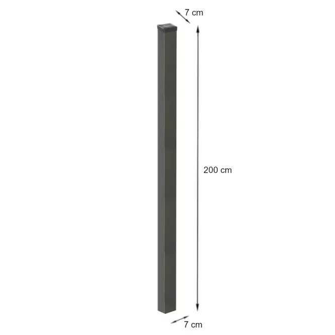 Bránový stĺpik  70X70 ZN+RAL7016,2