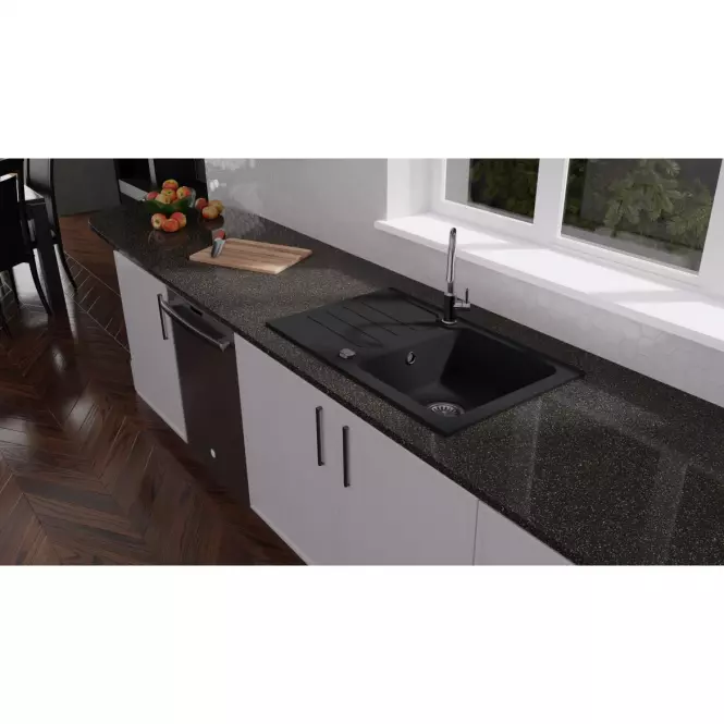 Granitový drez 1K 780x480 čierna,3