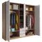 Skriňa 230 cm lišta Led biela/craft,2