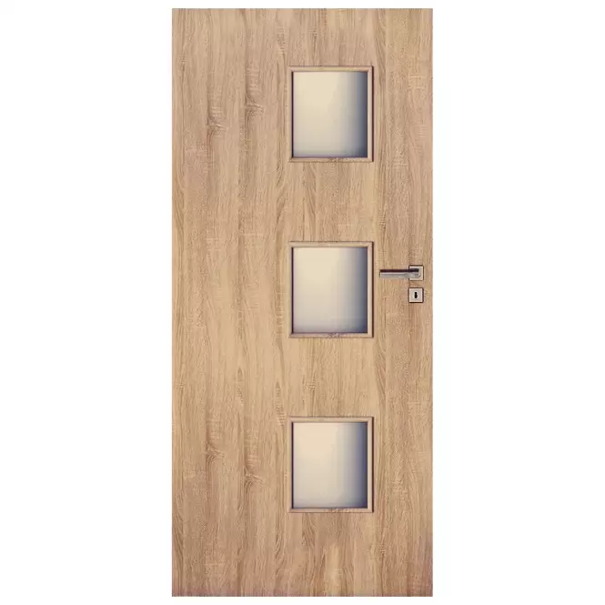 Dvere vnútorné Trio 3*3 80L dub sonoma