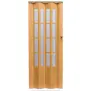 Zhrňovacie dvere Crystalline glass svetlý dub