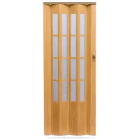 Zhrňovacie dvere Crystalline glass svetlý dub
