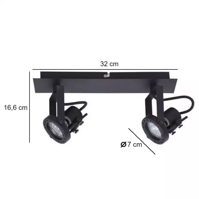 Lampa Medison-2 Sandy black LS2