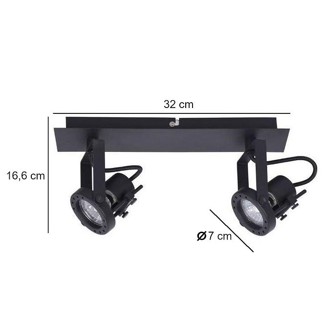 Lampa Medison-2 Sandy black LS2