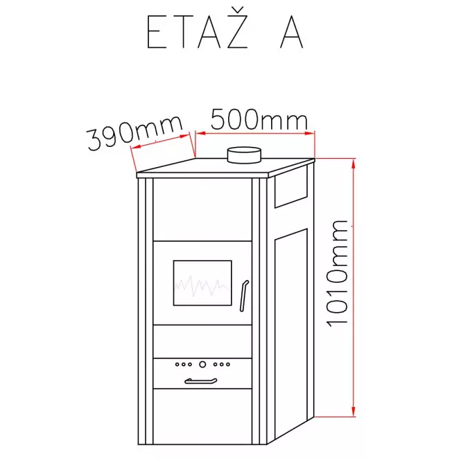 Krbové kachle Etaz A béžový s vodným plášťom 15,2 KW/9,2 KW