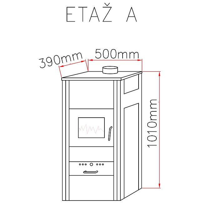 Krbové kachle Etaz A béžový s vodným plášťom 15,2 KW/9,2 KW,3