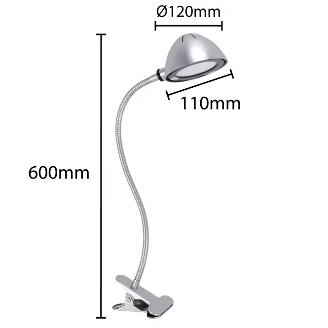 Stolná lampa s klipom 02876 Roni LED