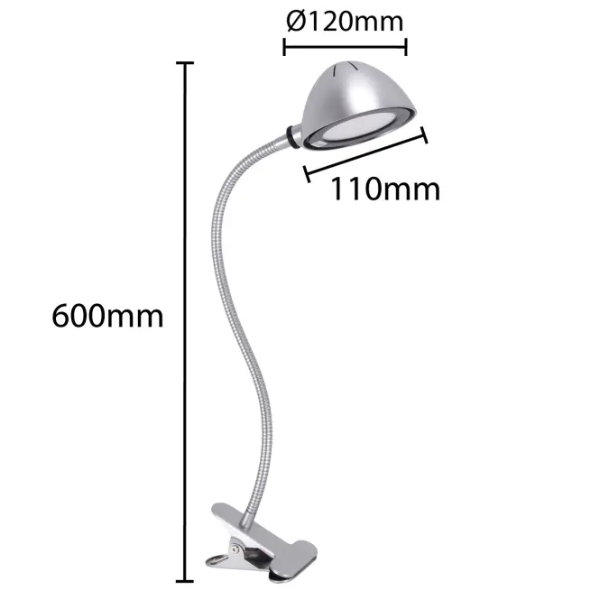 Stolná lampa s klipom 02876 Roni LED,5