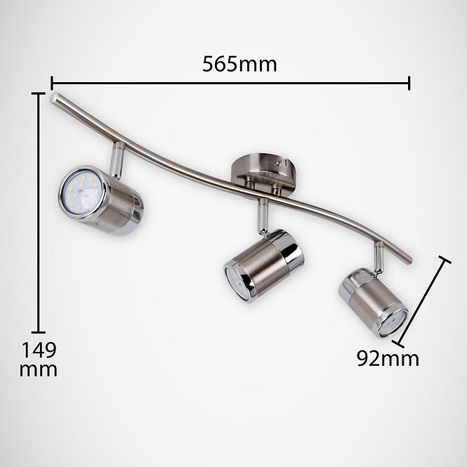 Stropné bodové svietidlo Olaf GU10 03257 CZCHR LS3