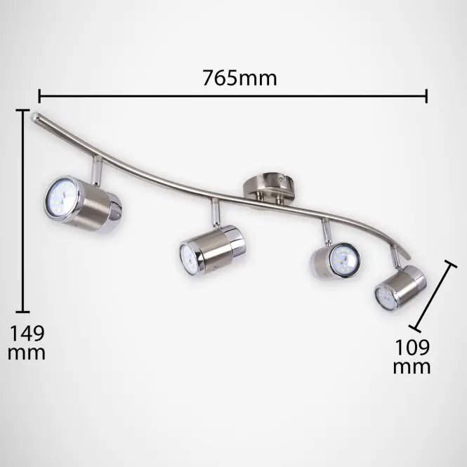Stropné bodové svietidlo Olaf GU10 03258 CZCHR LS4,4