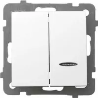 Vypínač biely ŁP-2GS/m