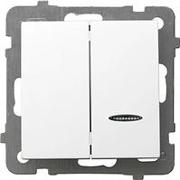 Vypínač biely ŁP-2GS/m