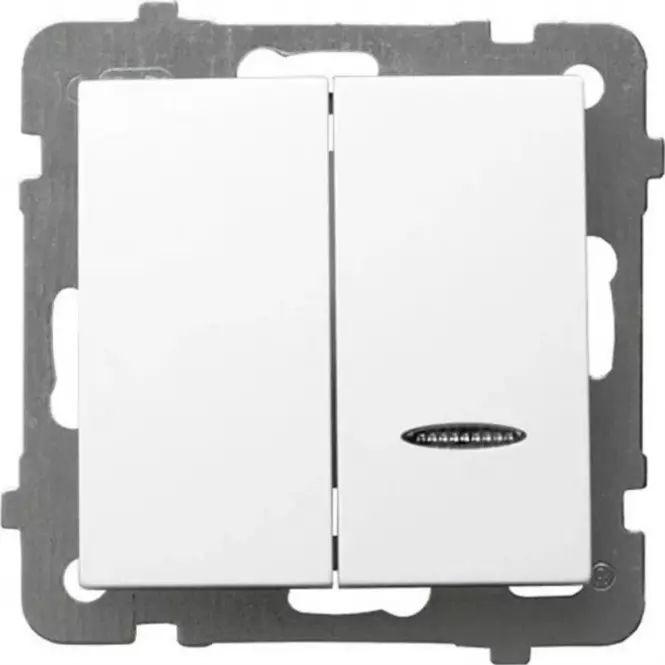 Vypínač biely ŁP-2GS/m