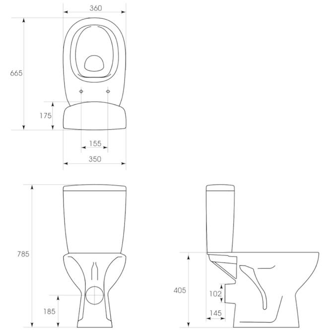 Wc Kombi Arteco Clean on,4