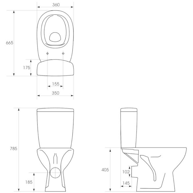 WC Kombi Arteco CleanOn
