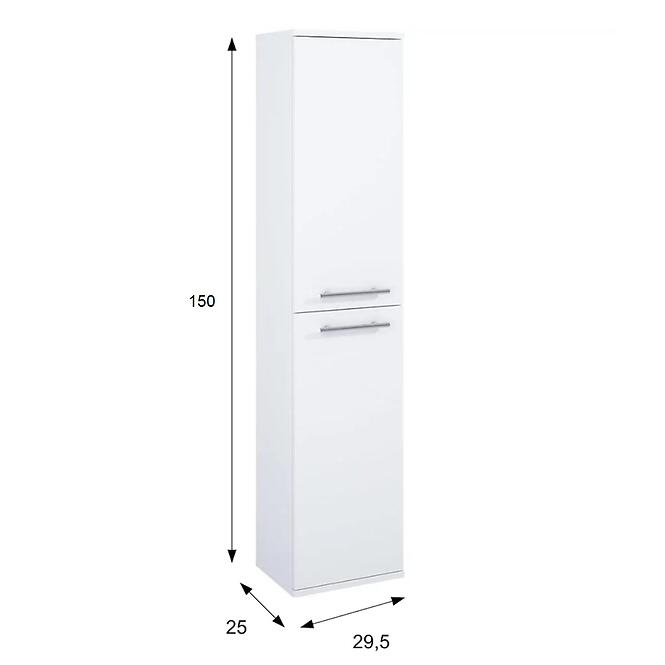 Vysoká skrinka do kúpeľne Vento 30 2D White