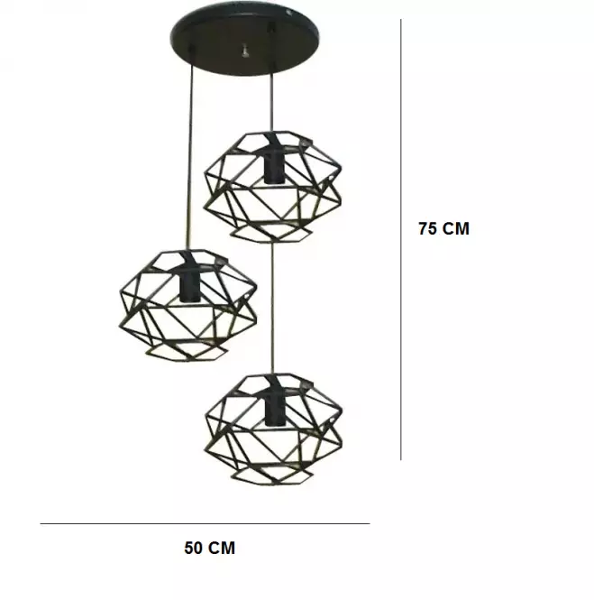 Lampa Cage 2683/3 CZ LW3