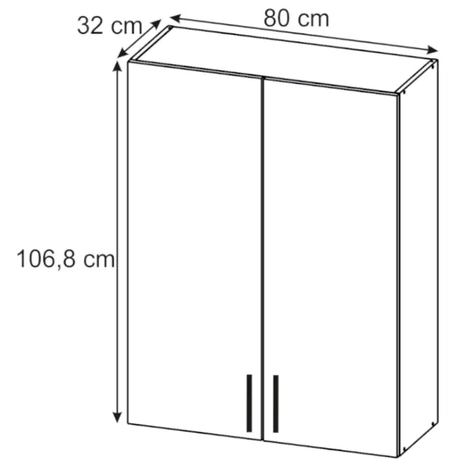 Skrinka do kuchyne Luna White UHO 80/2,2