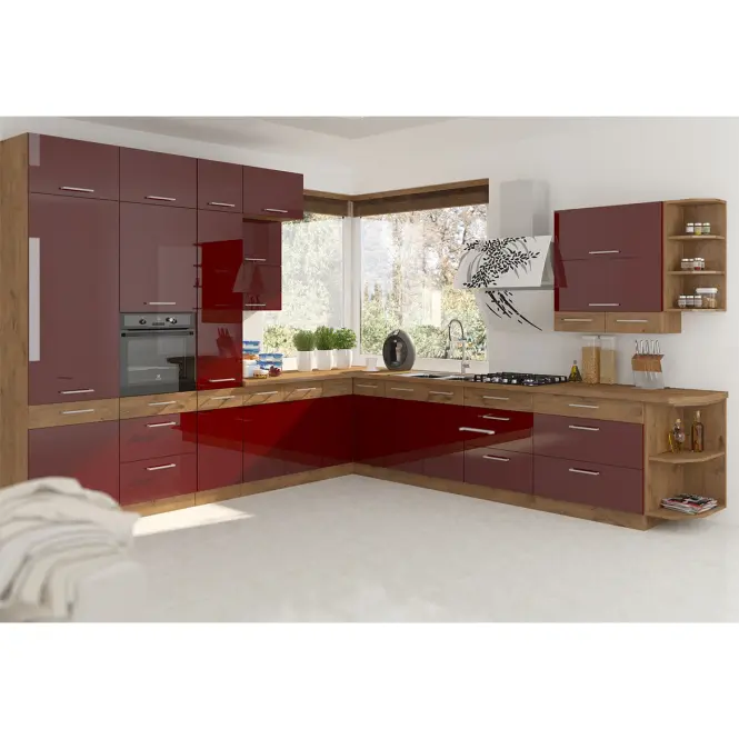 Skrinka do kuchyne Vigo  bordová HG 90x90 dn 1f bb,3