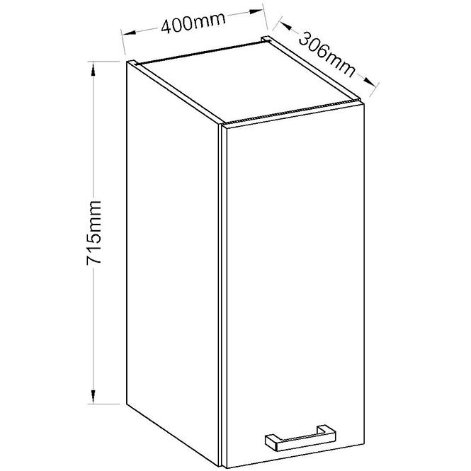 Kuchynská skrinka Eko White 30G-72 1F,2