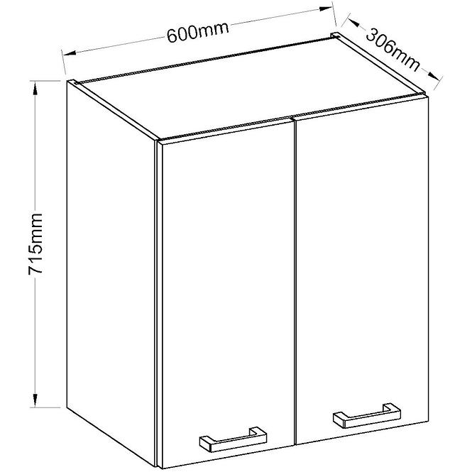 Kuchynská skrinka Eko White 60G-72