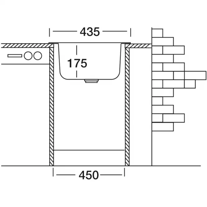 Drez Rondo EC 192 FI435+sifón