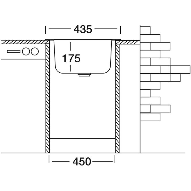 Drez Rondo EC 192 FI435+sifón                          