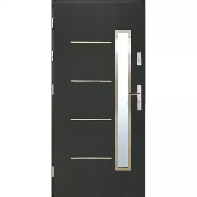 Dvere vchodové WZ 68 90L antracit