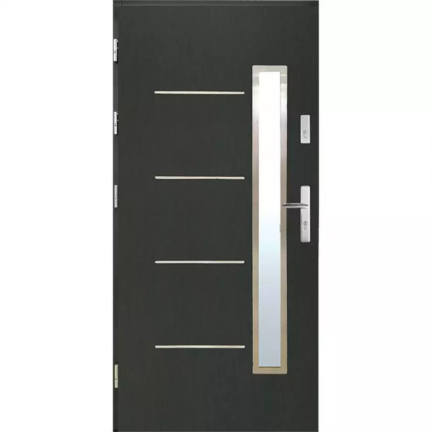 Dvere vchodové WZ 68 90L antracit