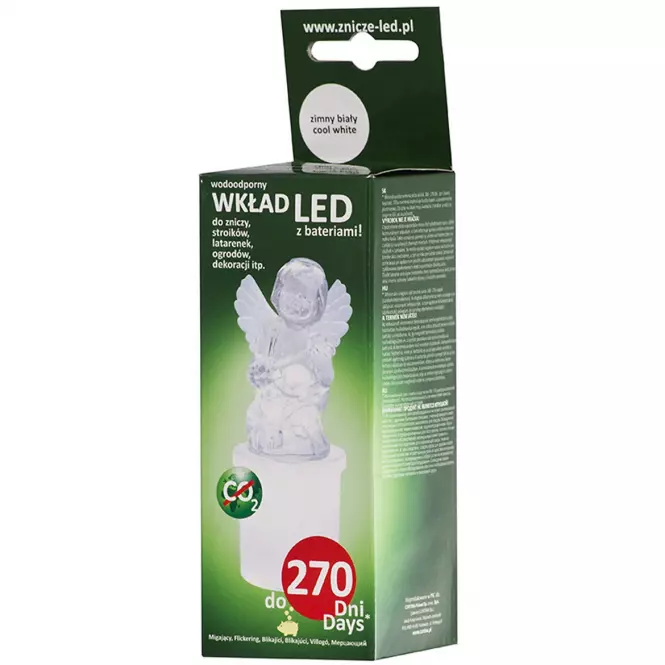 LED vložka do sviečky/lampášov Anjel 270 dní - Cw 2/15/Wlc-Ang