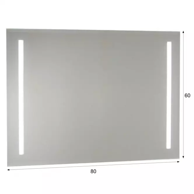 Podsvietené zrkadlo LED 60/80 horizontálne