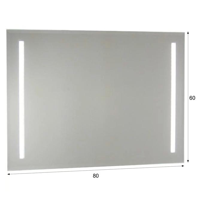 Podsvietené zrkadlo LED 60/80 horizontálne,3