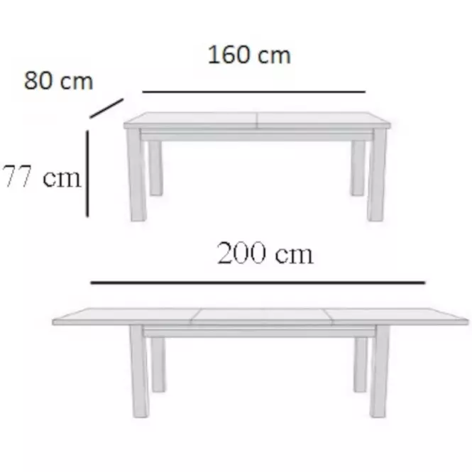 Rozkladací stôl ST28 160/200x80cm dub lefkas AA,4