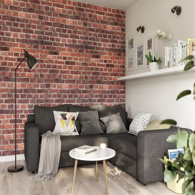 Dekoratívny obklad stien PVC MOTIVO Red Brick,3