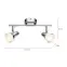 Stropné bodové svietidlo Alaska 56134-2 LED LS2,3