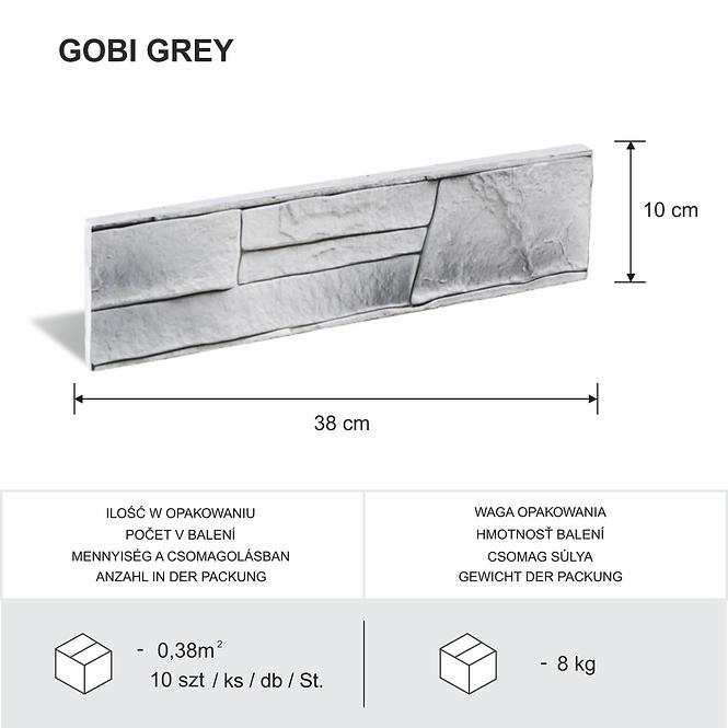 Betónový obkladový kameň Gobi 1 Grey