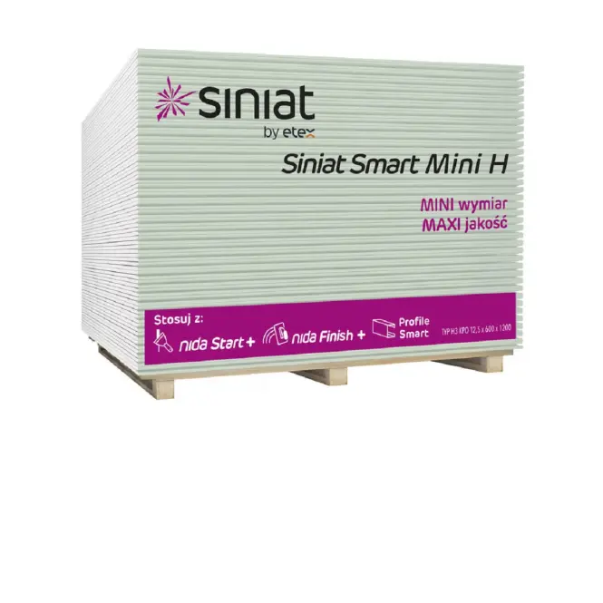 Sadrokartónová doska impregnovaná Smart Mini H impregnovana 12,5x600x1200mm