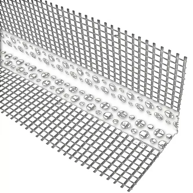 Profil PVC perforovaný rohový so sieťkou 2,5 m