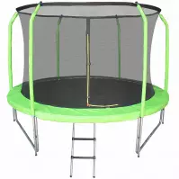 Trampolína COMFORT s rebríkom 244 cm zelená