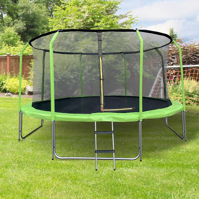 Trampolína COMFORT s rebríkom 244 cm zelená