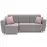 Rohová sedacia súprava Grey L Enzo 161 + Enzo 152 dr narural C.SZ