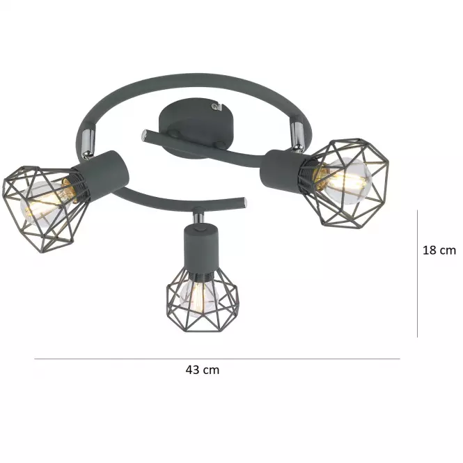 Luster Verve 98-60990 matná siva SP3